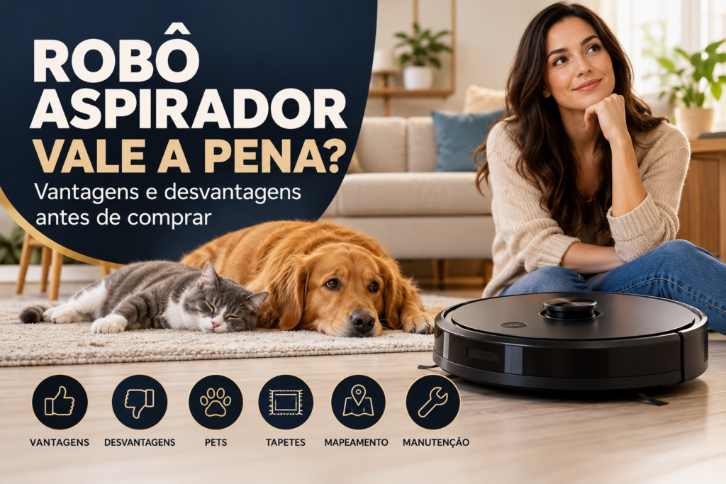 Robô aspirador vale a pena: vantagens e desvantagens